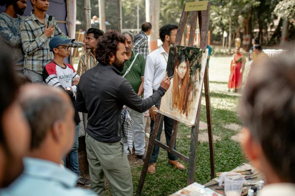 Rencontre entre artistes et habitants