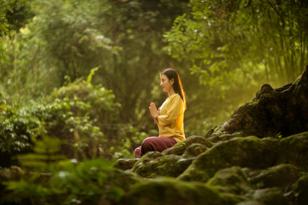 méditation en pleine nature dans les Alpes
