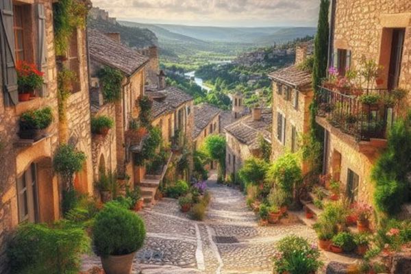 charme provençal de Gordes au lever soleil